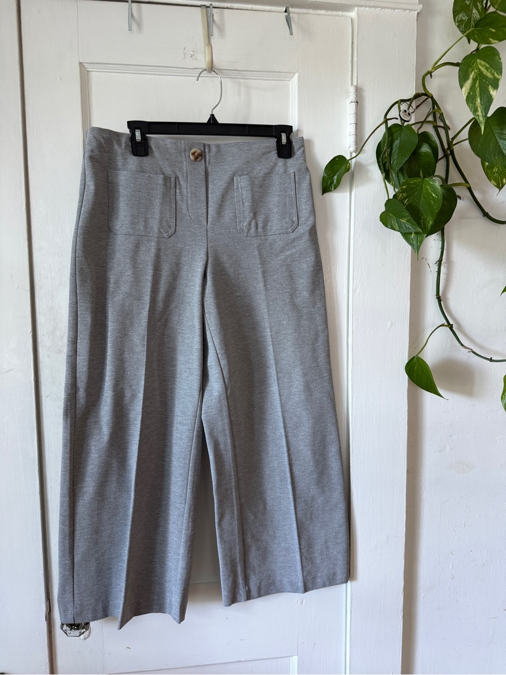 Jules & Leopold size M Light Gray Wide Leg Knit Pants
